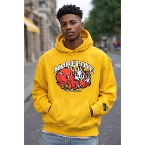 Lonely‎ Hearts Club "More Love" Yellow Devil Graphic Hoodie Adult 2XL